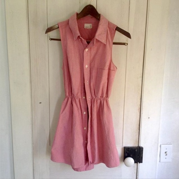 Urban Renewal Dresses & Skirts - Pink Urban Renewal button up dress
